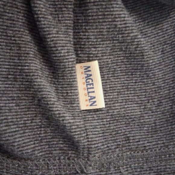 Magellan Shirt Mens 3XL Classic Fit LS Pullover Crew Neck Zip Chest Pocket Gray - Picture 5 of 11